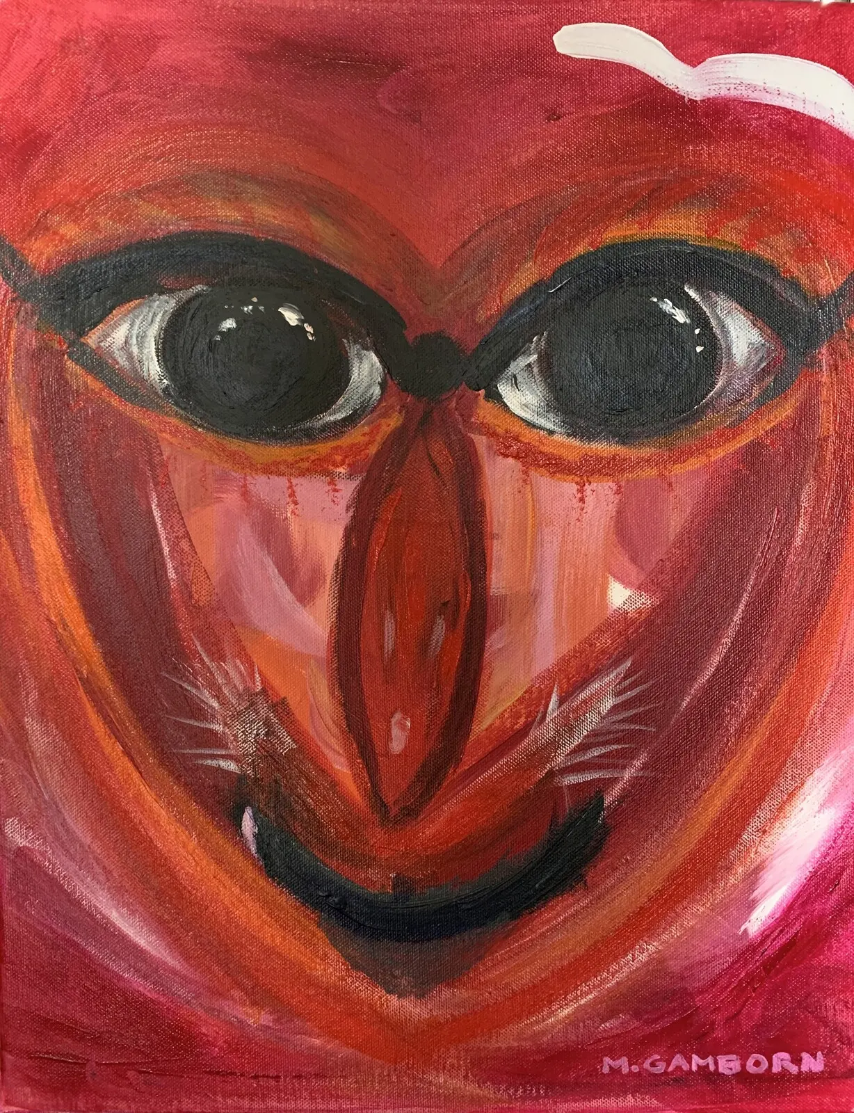 Akrylmålning Alla ser dig av Malou Gamborn