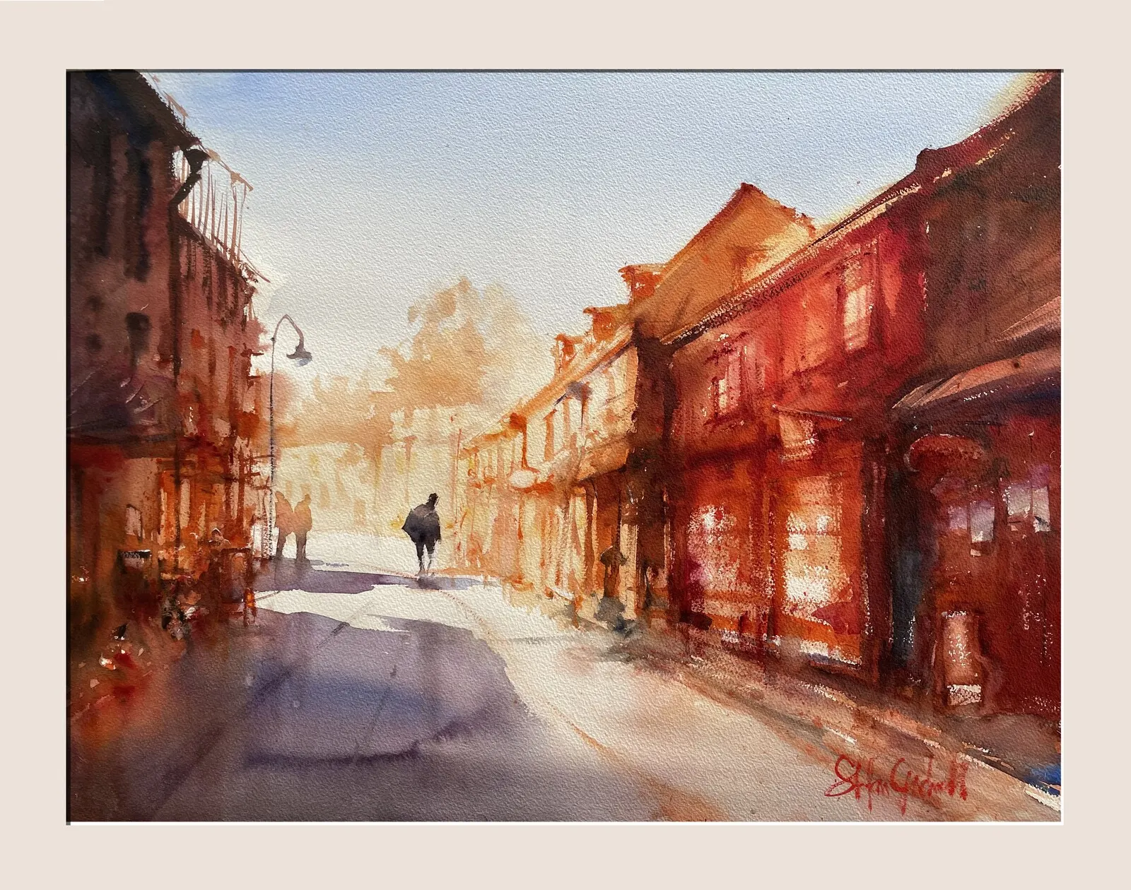 Akvarell Posthusgatan av Stefan Gadnell