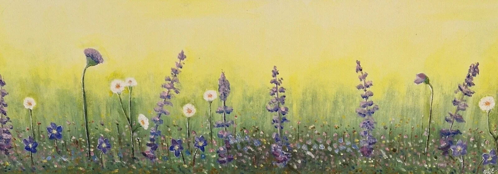 Akrylmålning Sommaräng av Pia K. Egeriis