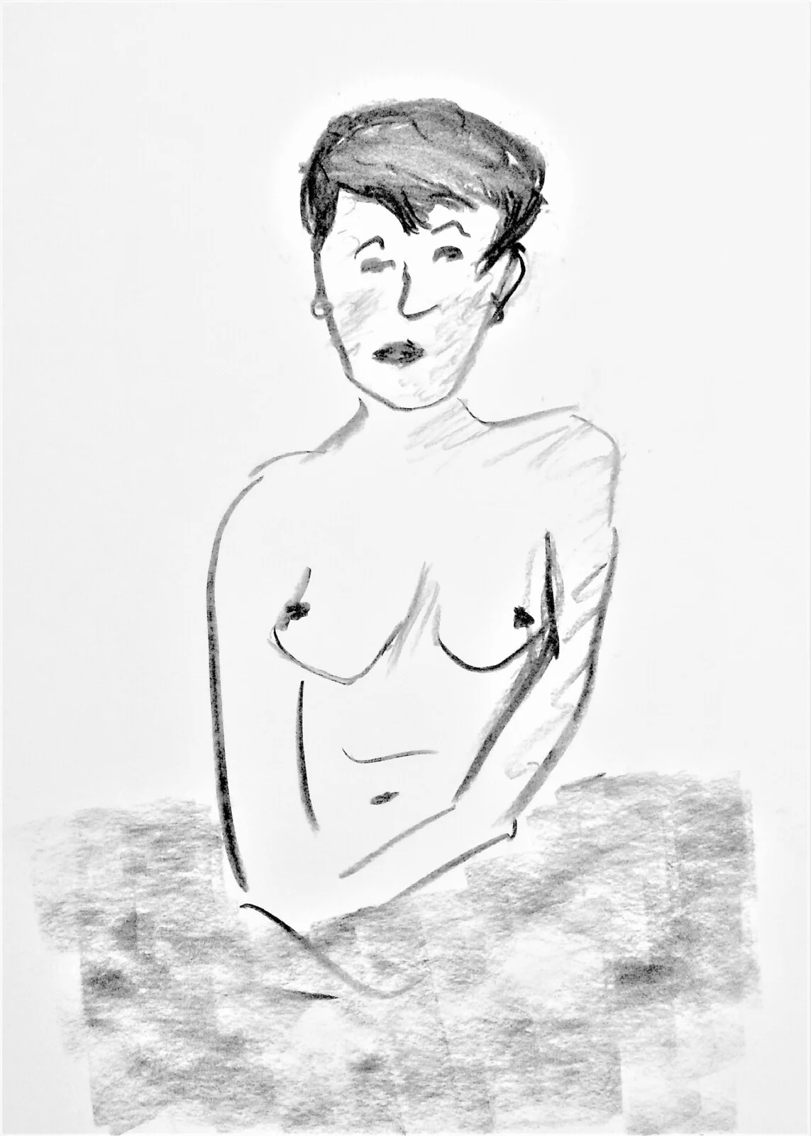 "Study G8 - V"  -  Charcoal sketch - (€480) - PO av Gerhard Hofman