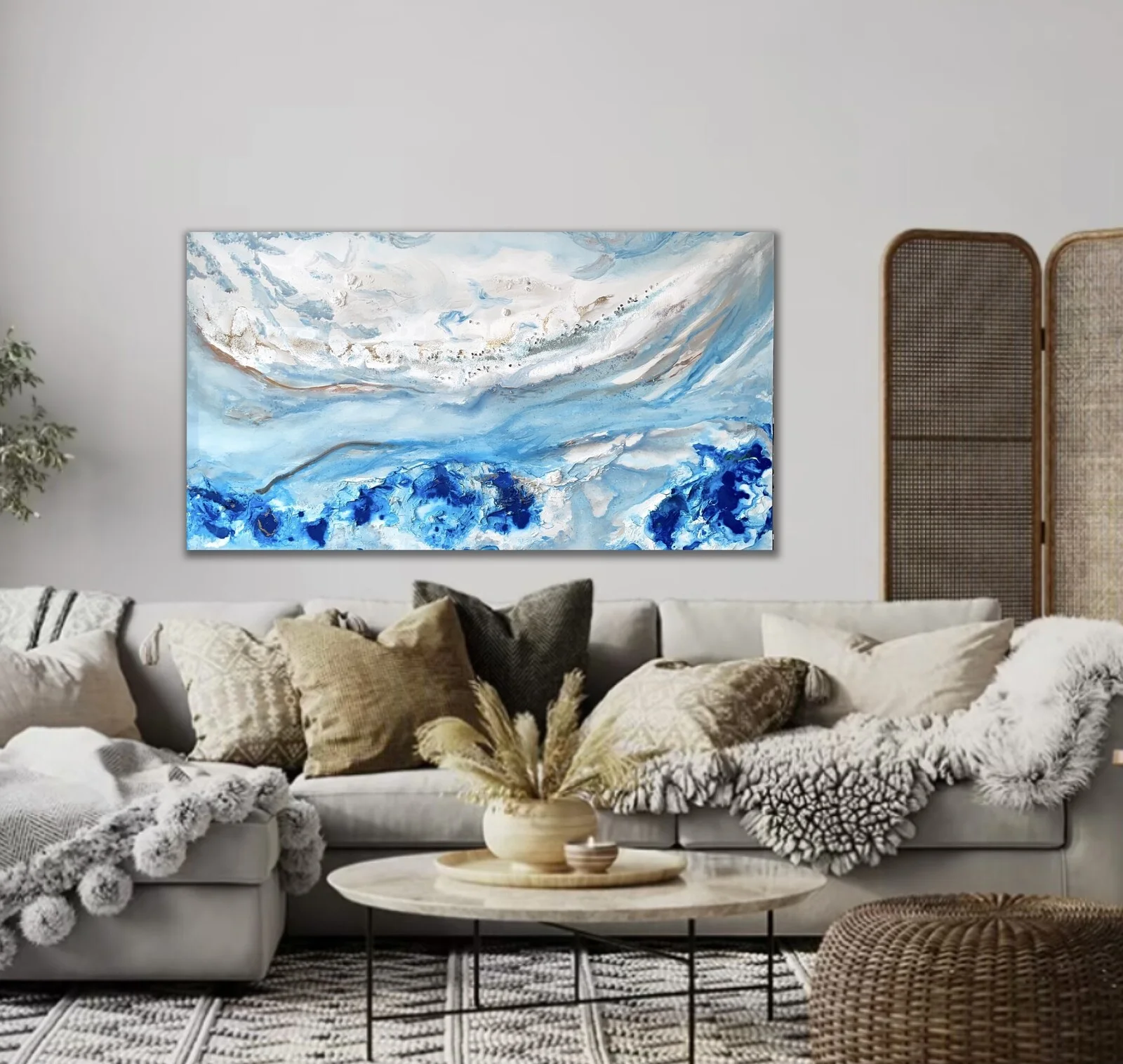 Akrylmålning LAGOON FLOWER av Patrik Sikon