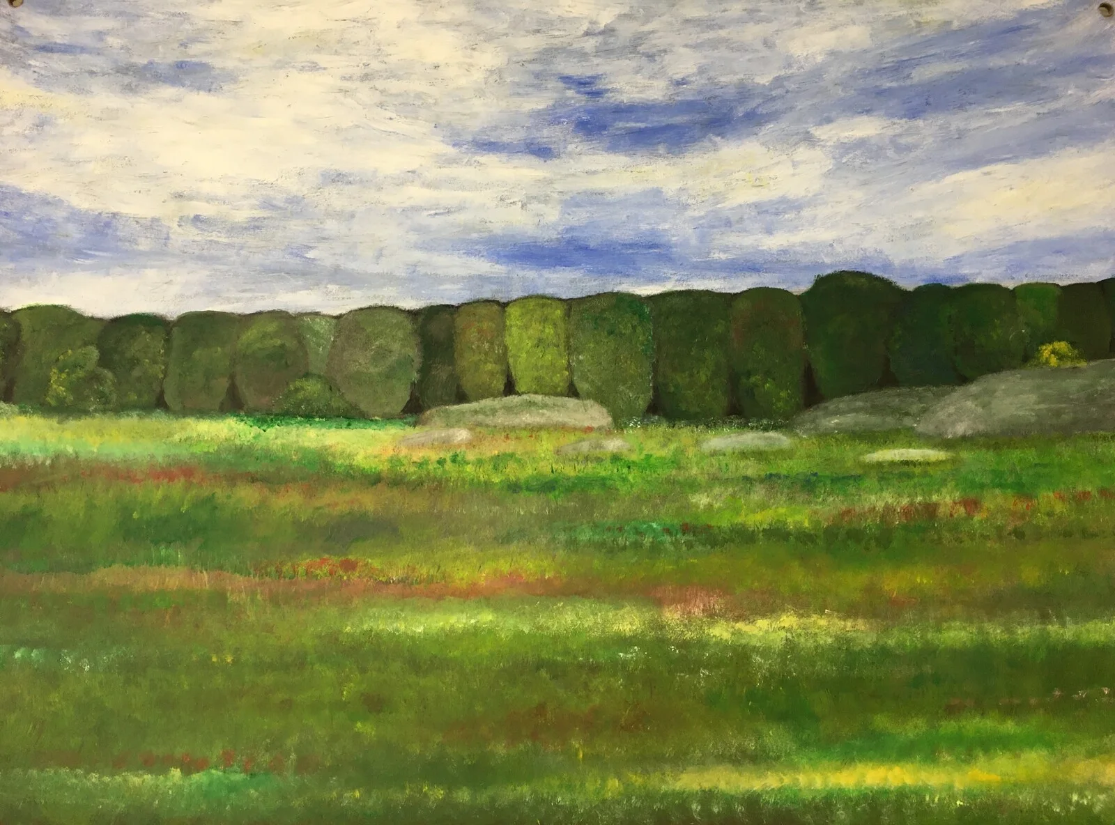 Akrylmålning Kullen av Karin Olander Carlson