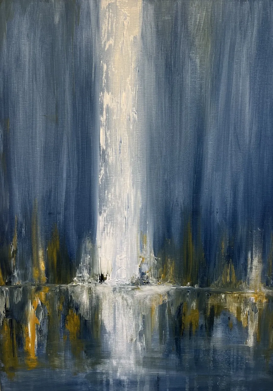 Akrylmålning Magic waterfall ll av Amie Norrman Söderman