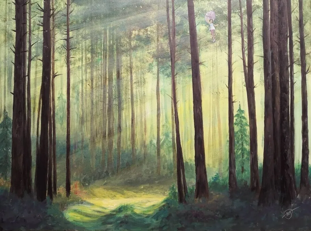 Akrylmålning Balans av Tereze Andrén