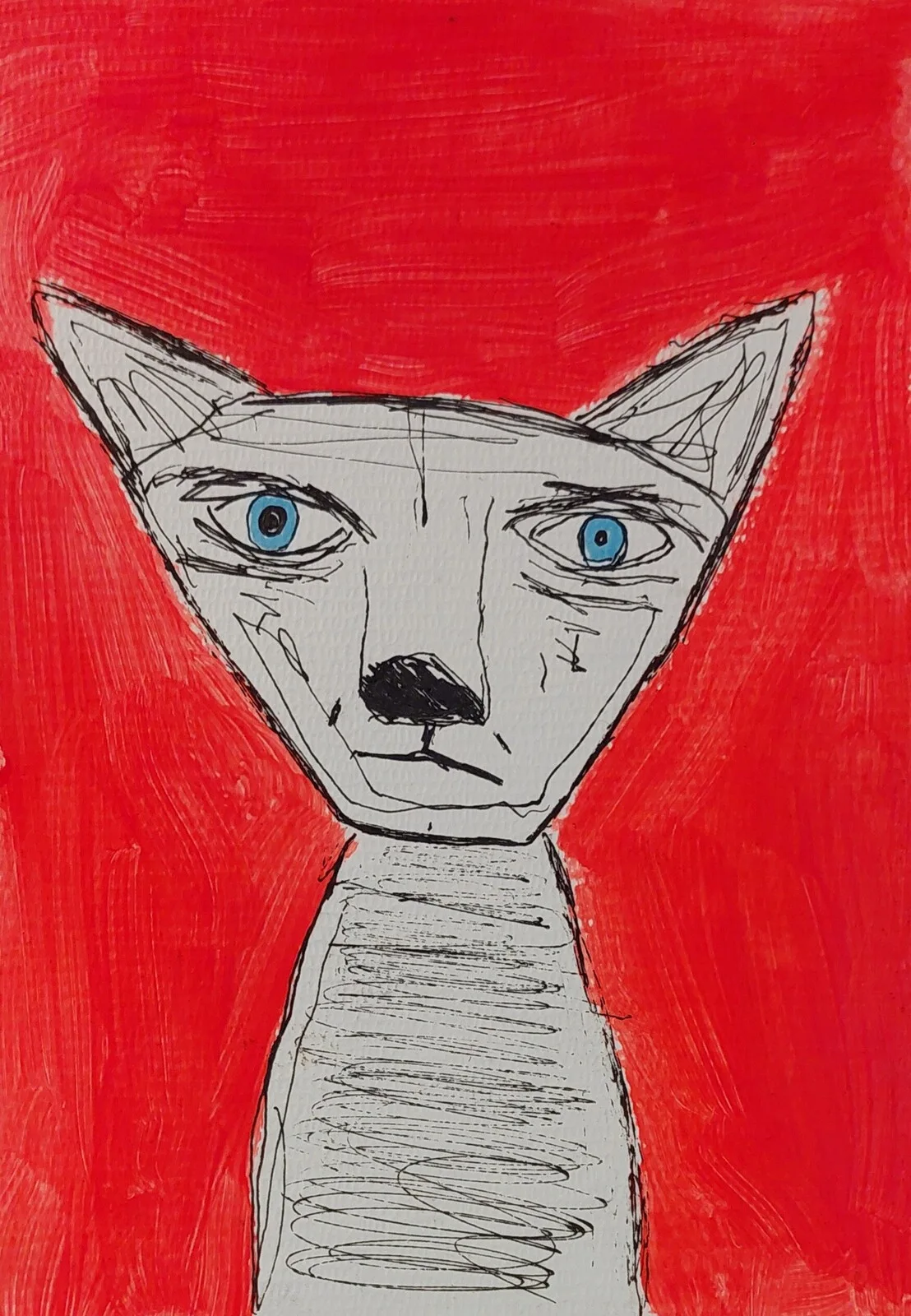 Neonröd-katt av Mikael Jonsson