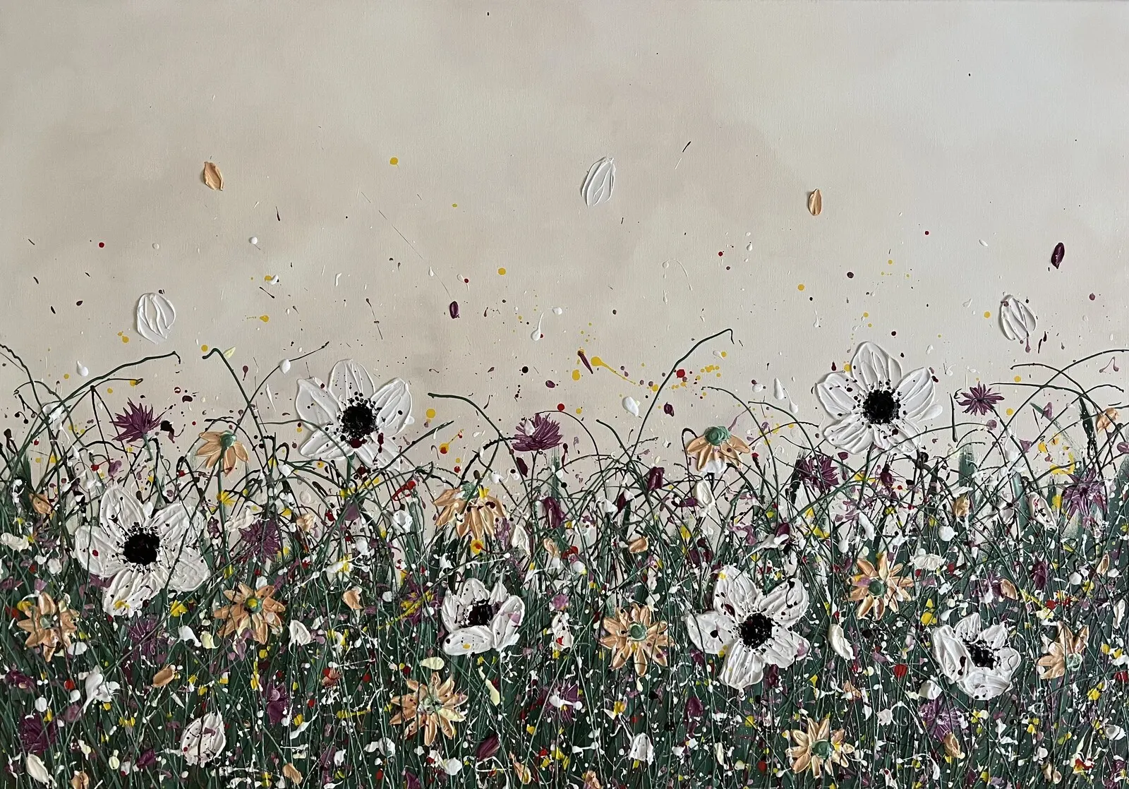 Akrylmålning Ode to October av Veronica Fuchs