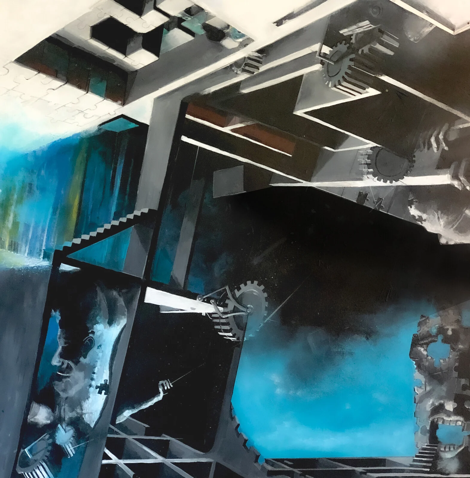 Akrylmålning Never Ask Why av Per Staffan Nygren