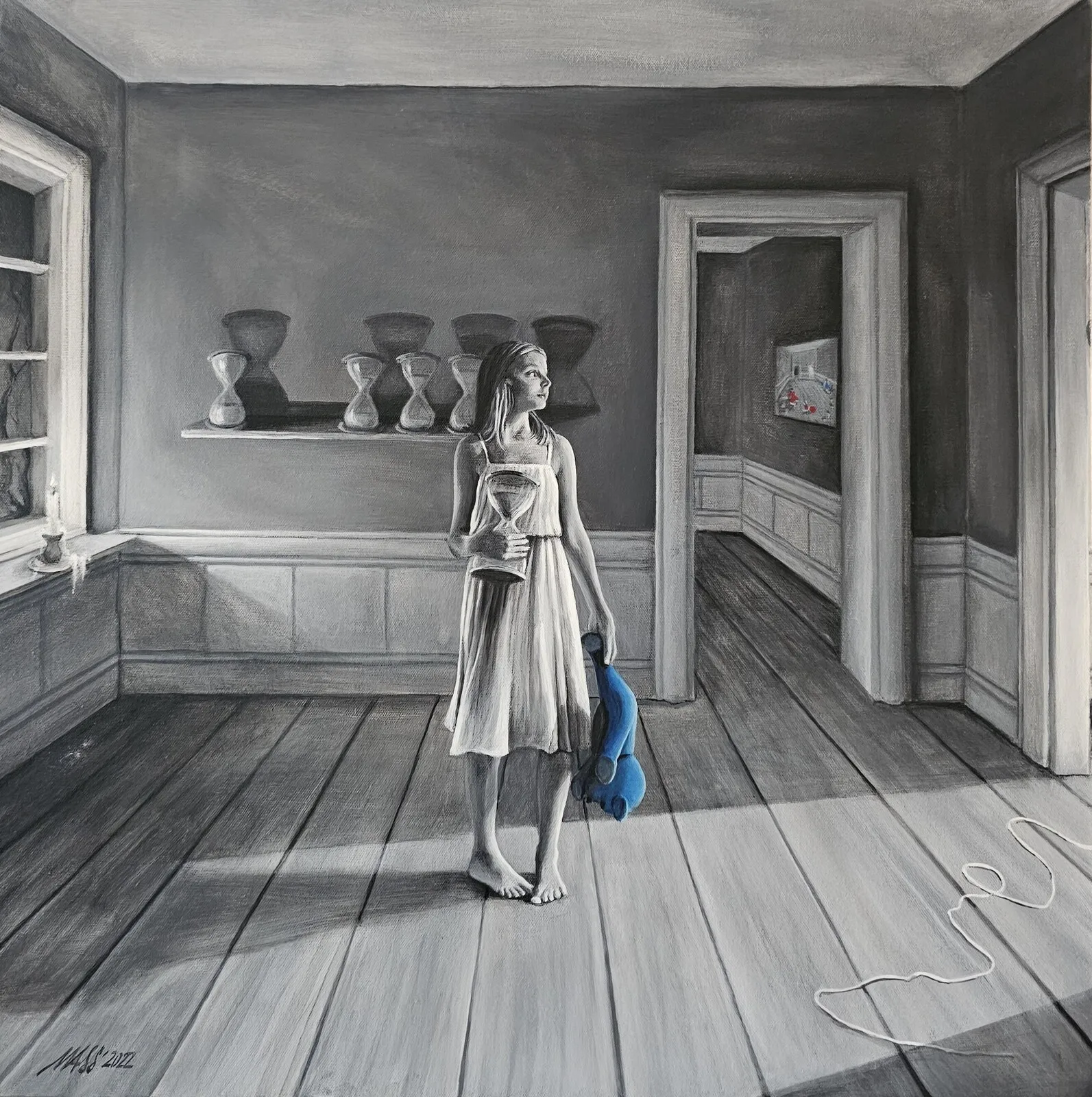 Akrylmålning "Adjö" - rum nr 11 och 12 av Marta Anna Szalega Szymakowska