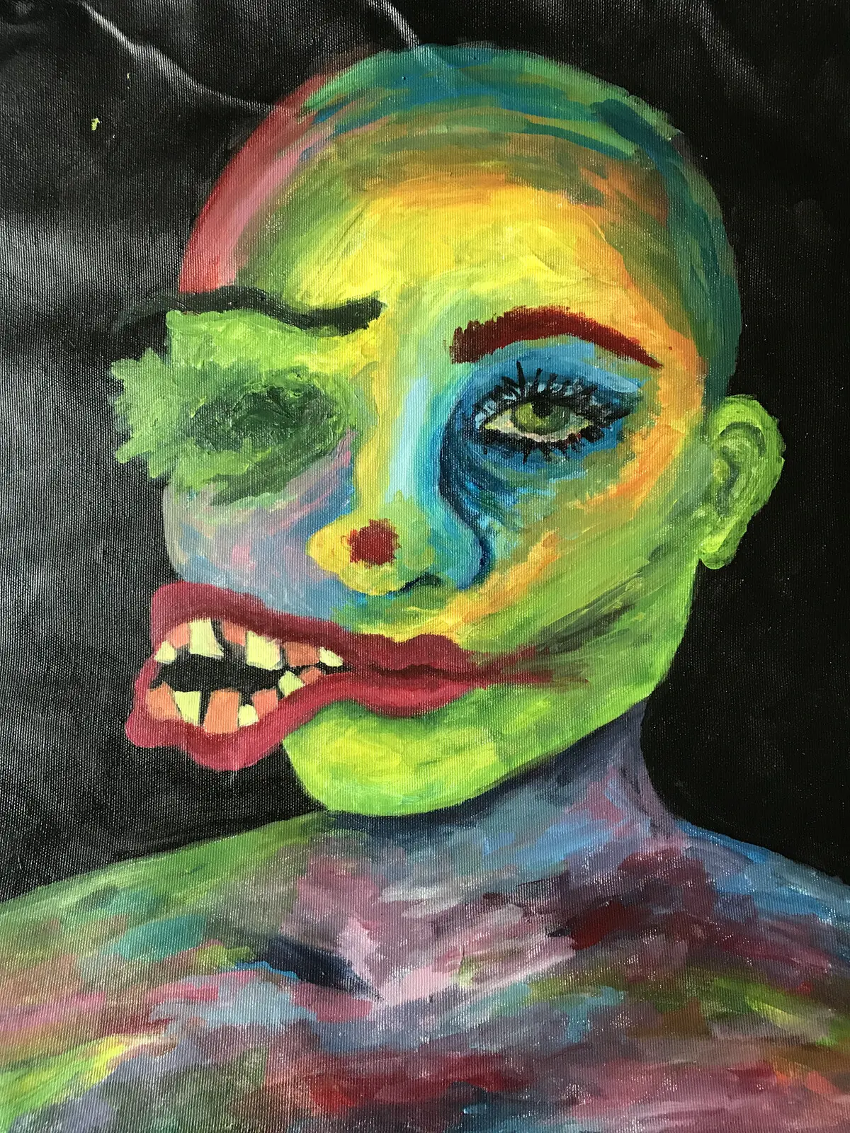 Akrylmålning Vriden av Elin Andersson