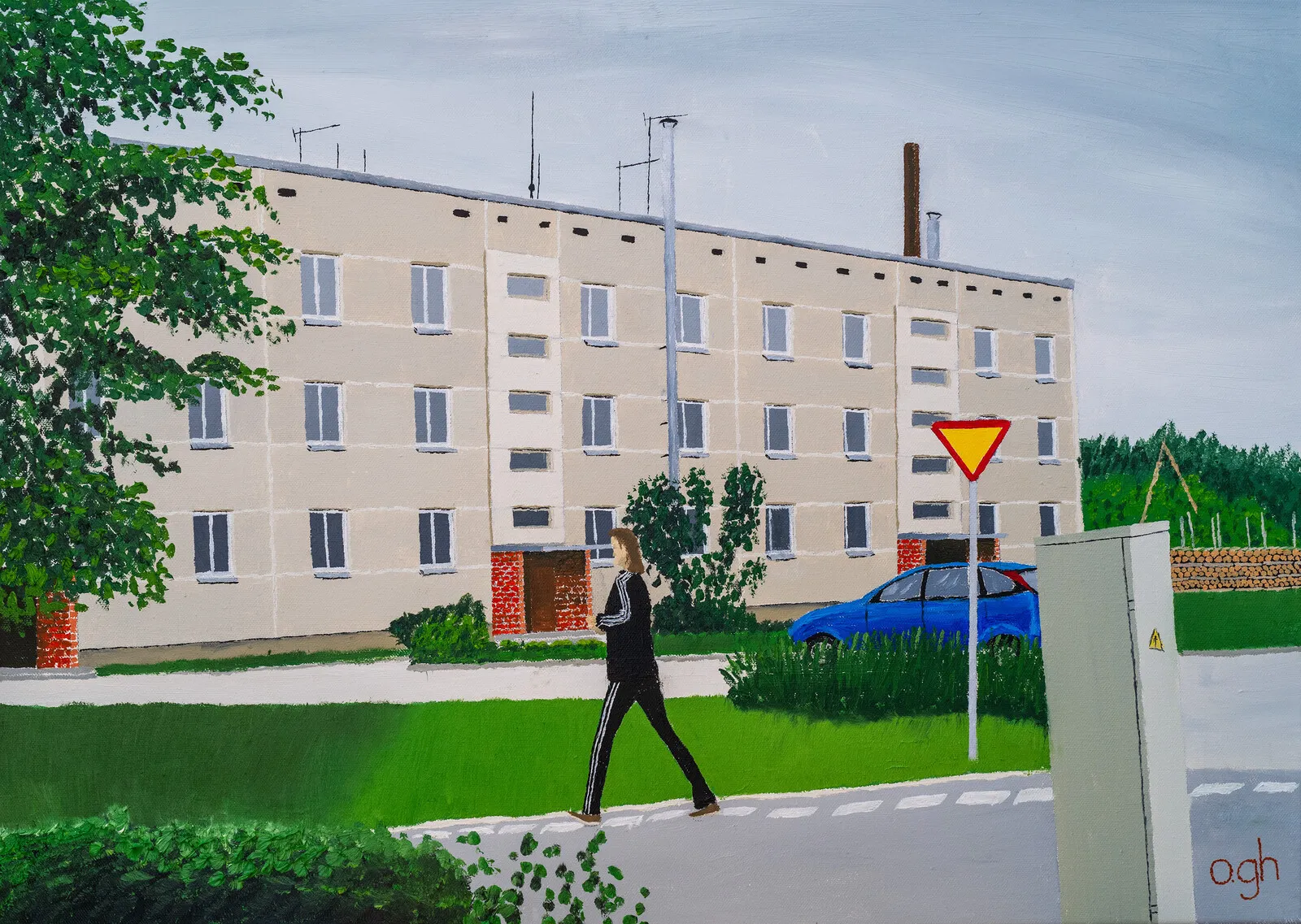 Oljemålning Ännu en dag passerar av Oskar Gyllenhammar