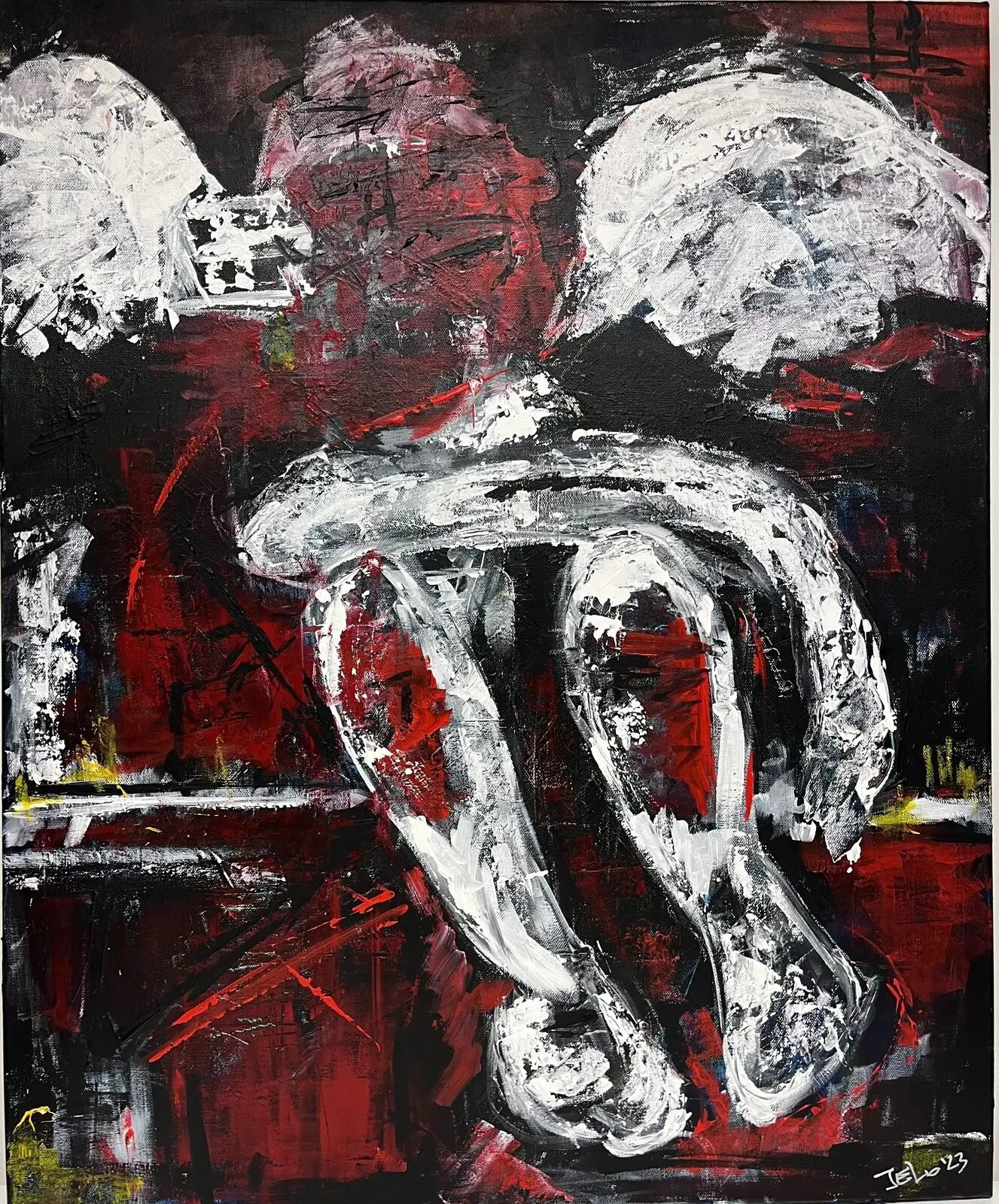 Akrylmålning Ako av JELO