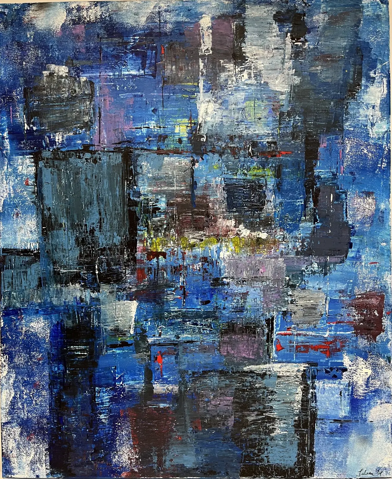 Akrylmålning Blue door av JELO