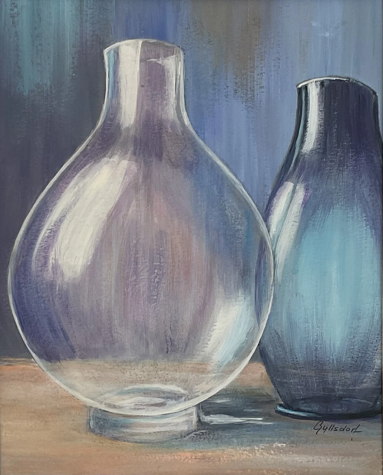 Akrylmålning De genomskinliga av Silvia Gyllsdorf