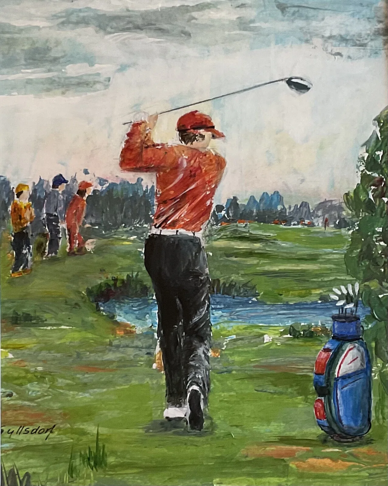 Akrylmålning Waou! av Silvia Gyllsdorf