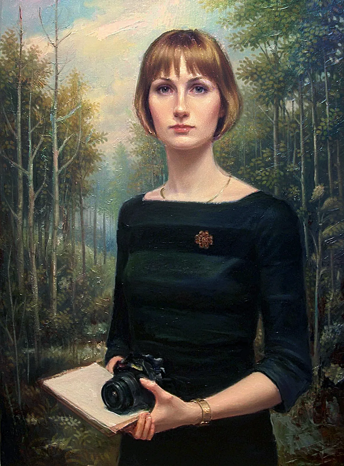 Oljemålning Alevtina av Dimitri Zukov