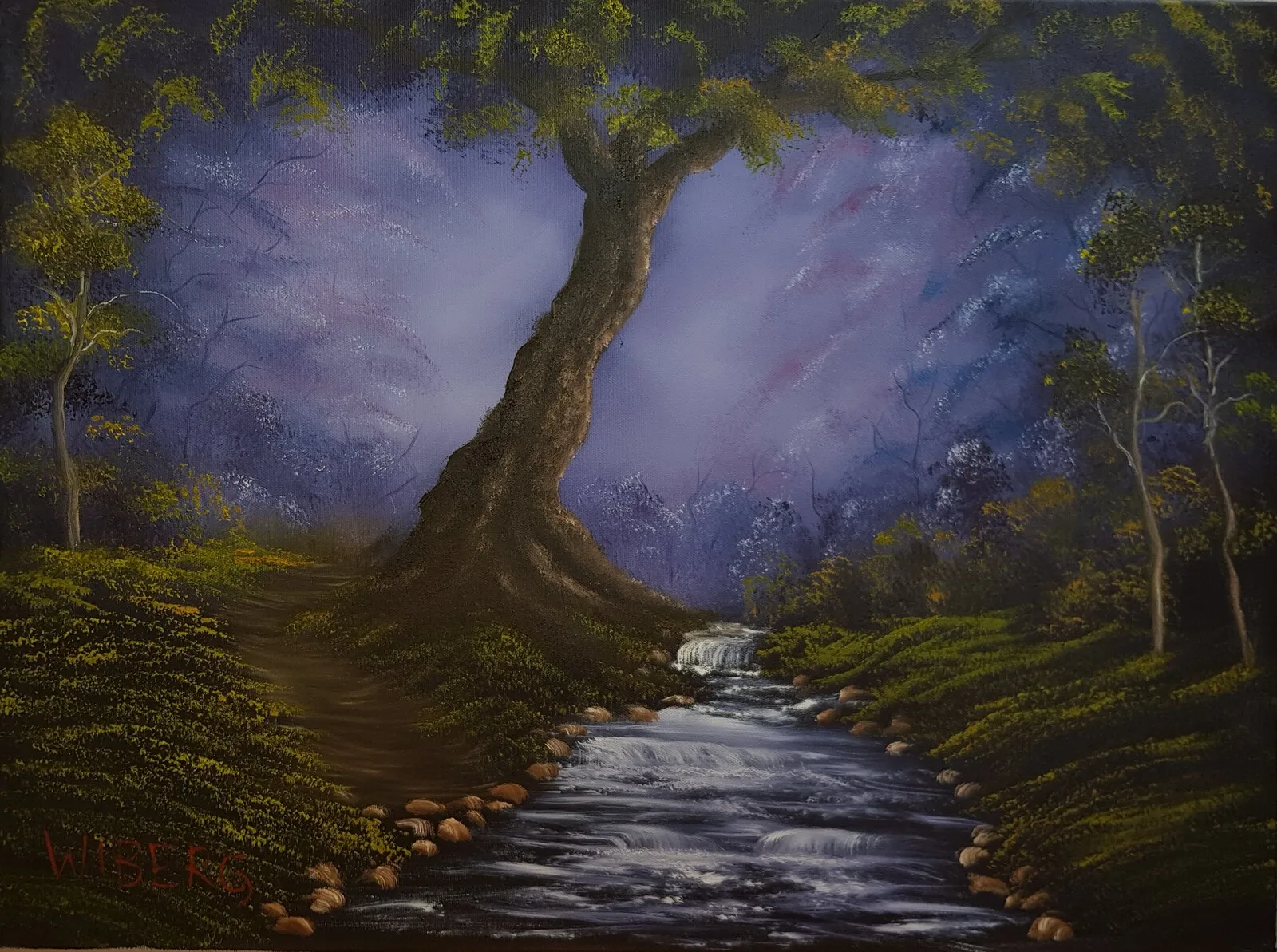 Oljemålning 21.4. Serenity av Anders Wiberg