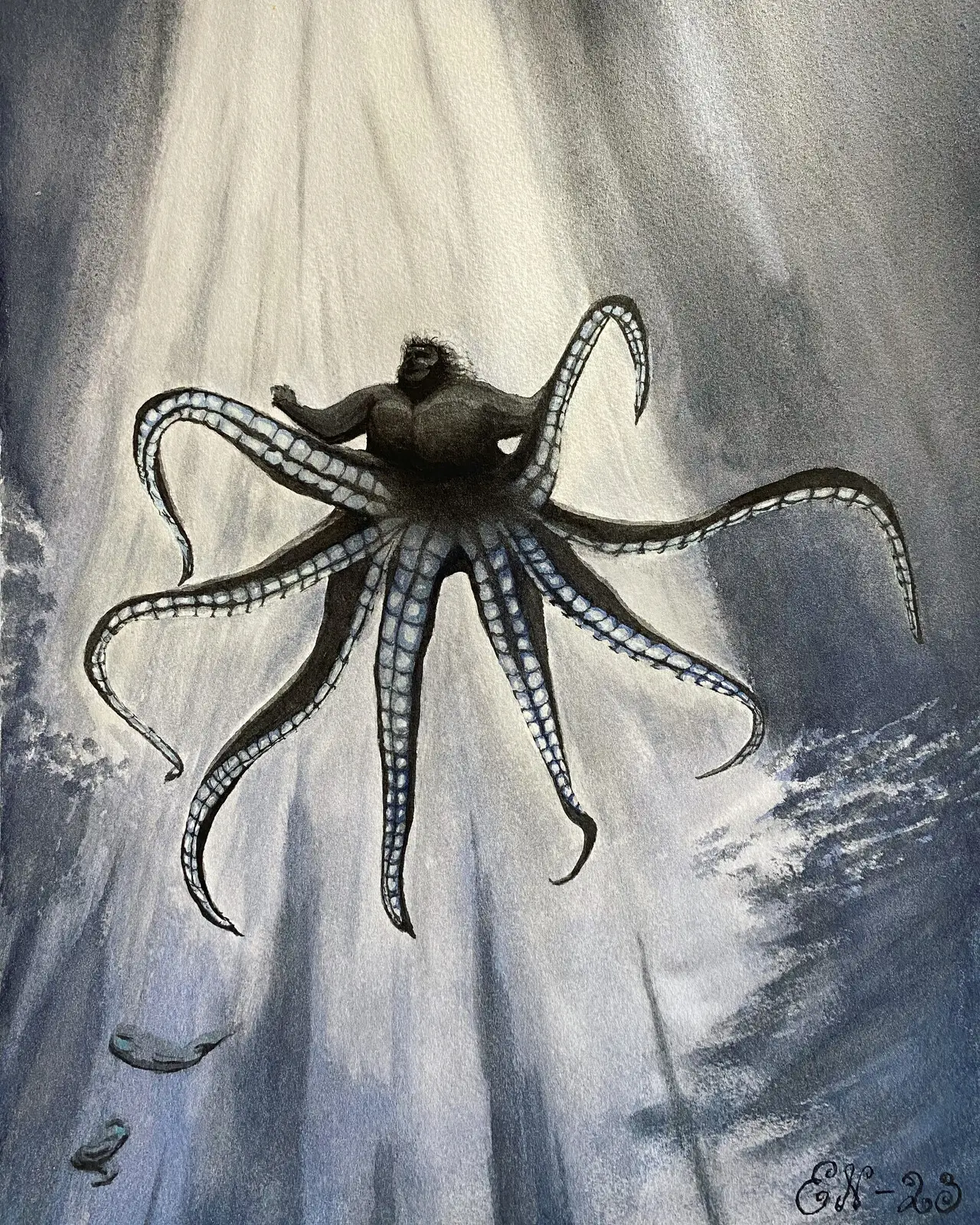 Akvarell Ursula av Erik Nordin