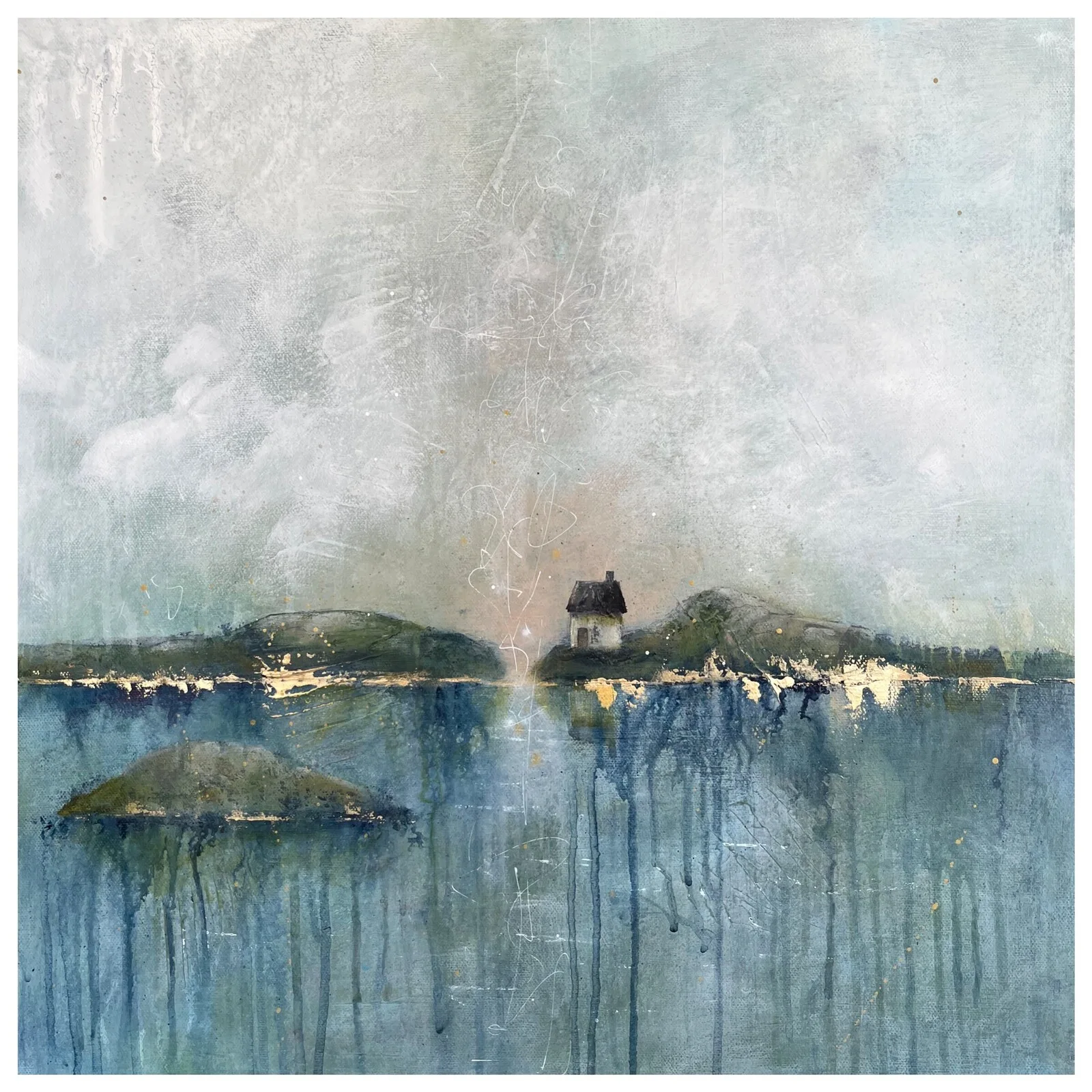 Akrylmålning Smell the sea and feel the sky av Monica Berglin