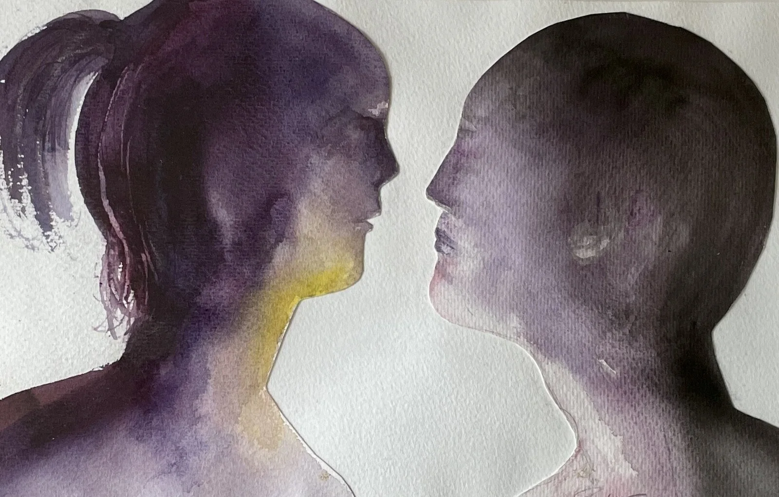 Akvarell Ungt par av Gunilla Tuvin