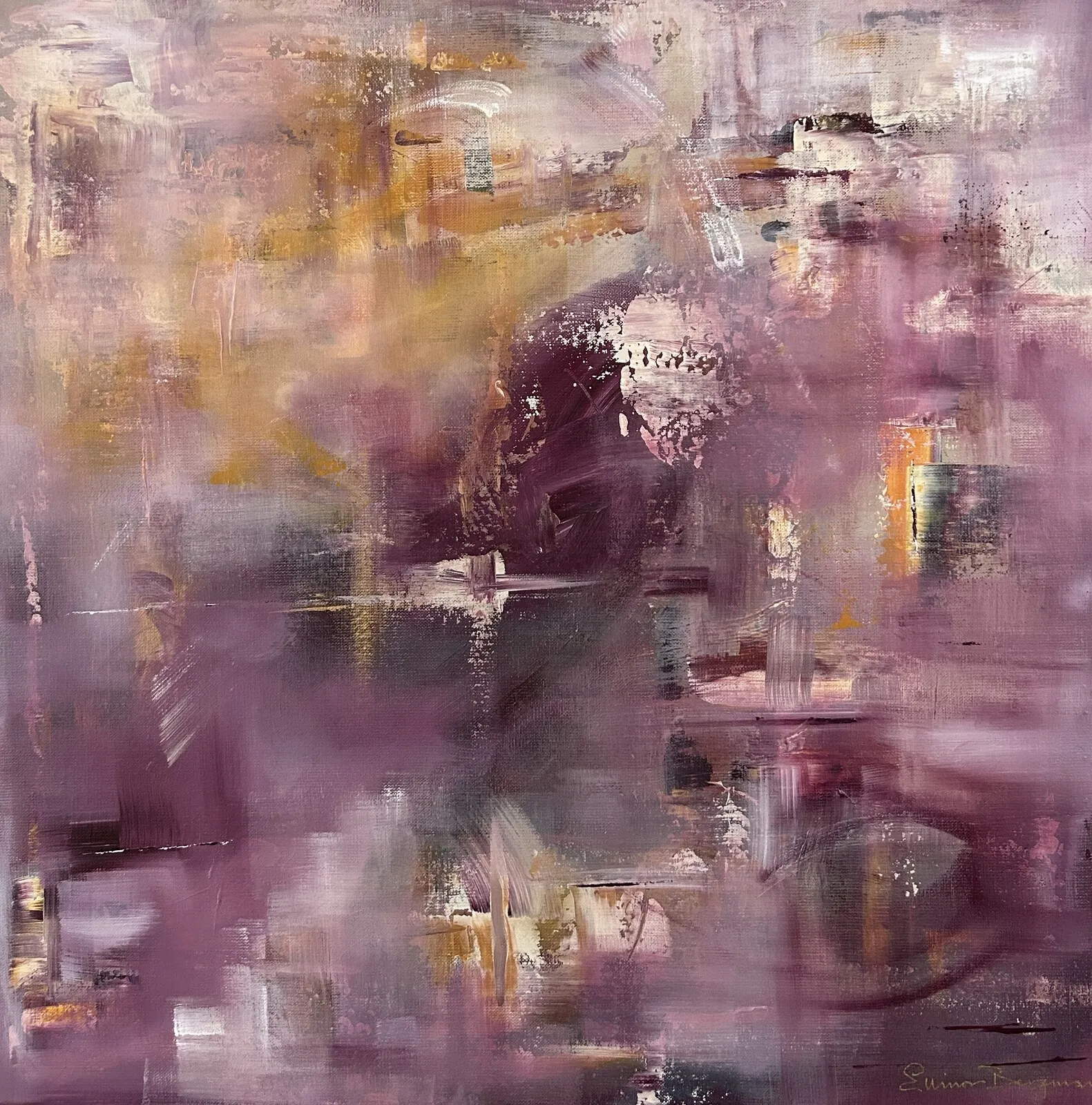 Akrylmålning Tänd alla ljus av Ellinor Bergman