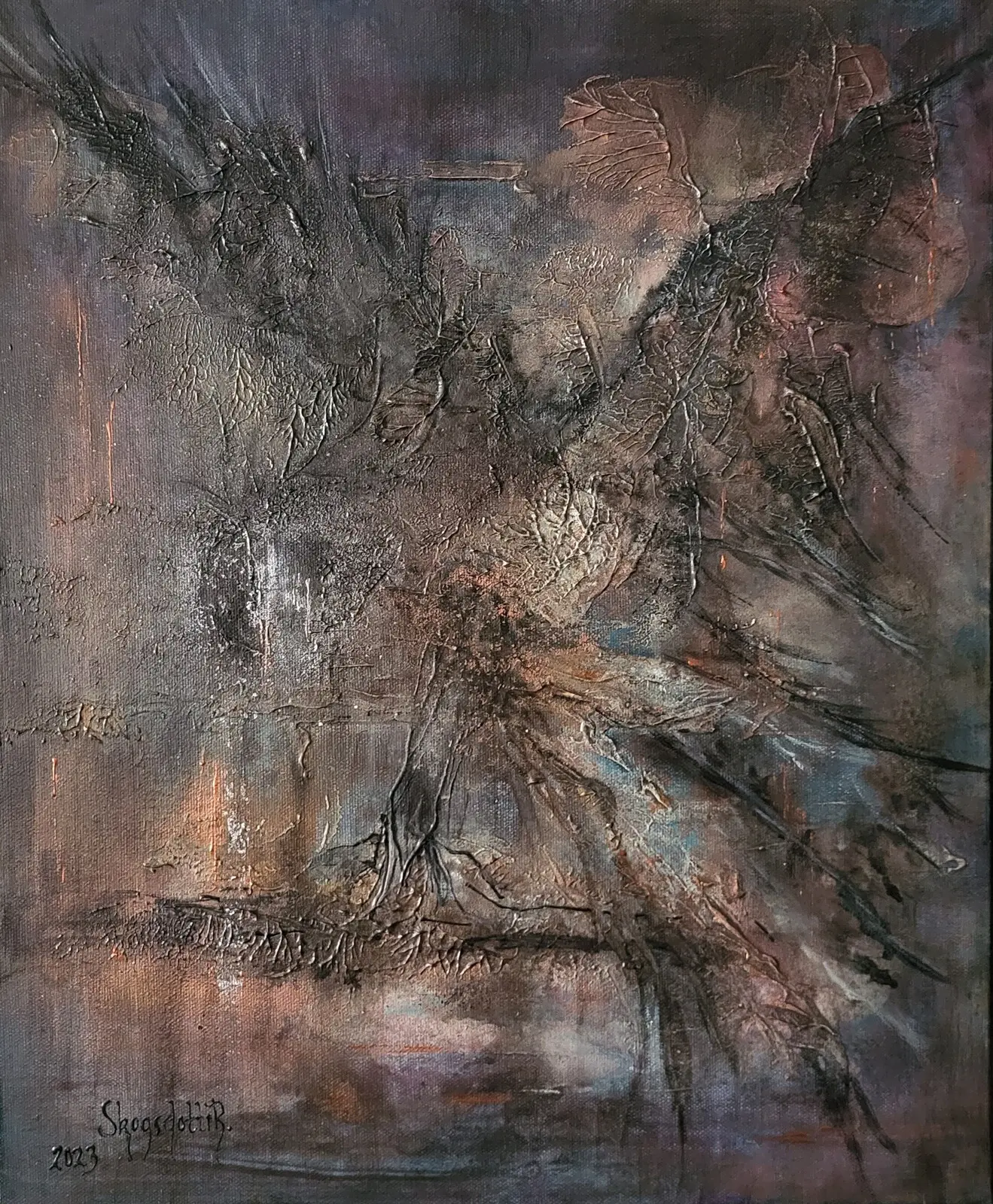 Akrylmålning Alpha Dragon of wisdom av SkogsdottiR / Charlotta Pettersson