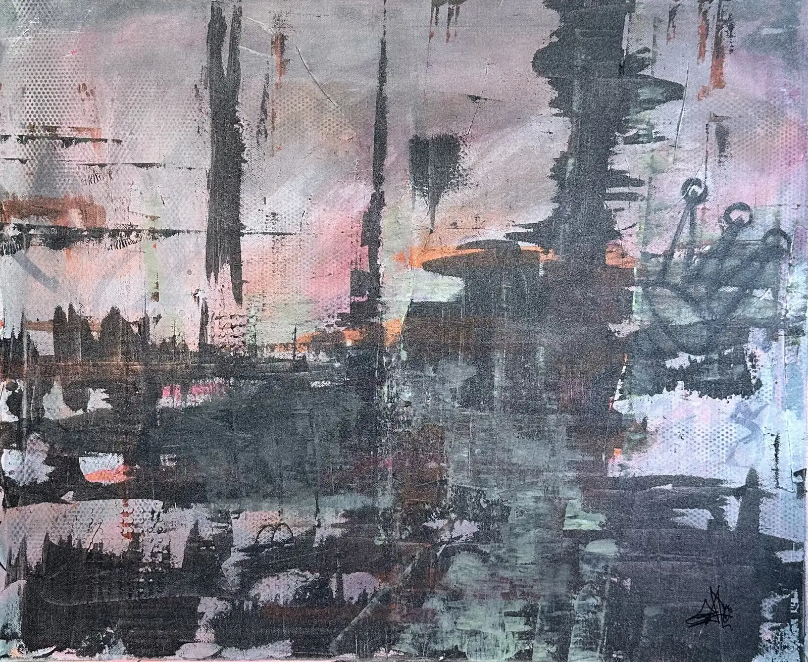 Akrylmålning REFLECTIONS av SOFDFORTY