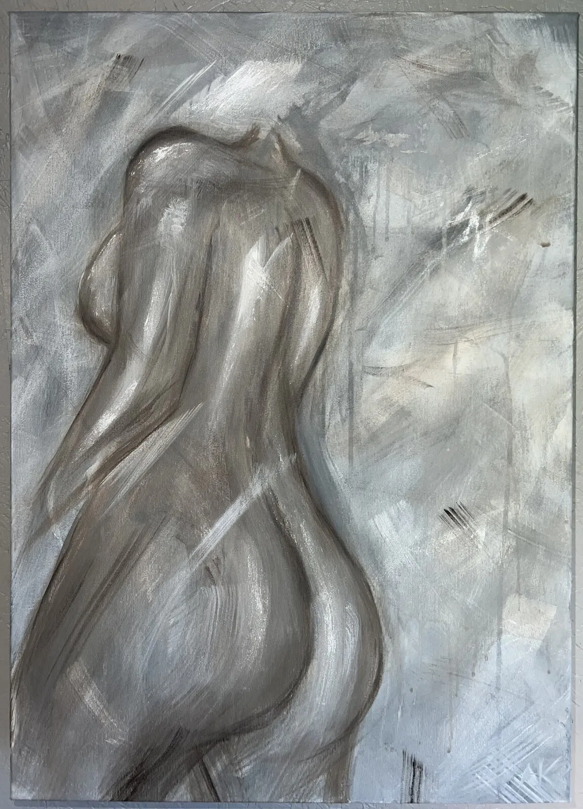 Akrylmålning Kvinna av Agnes Karlsson