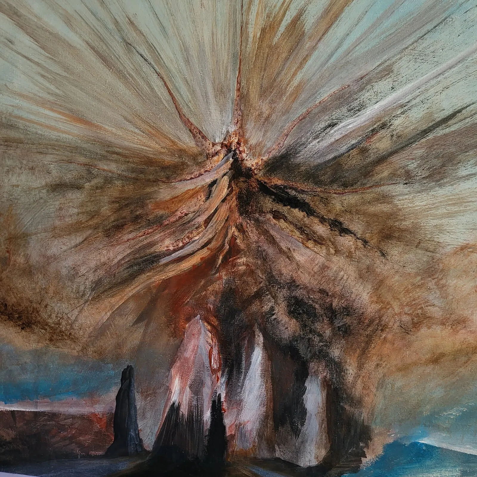 Oljemålning Echoes of R'lyeh av Oannes Hagby