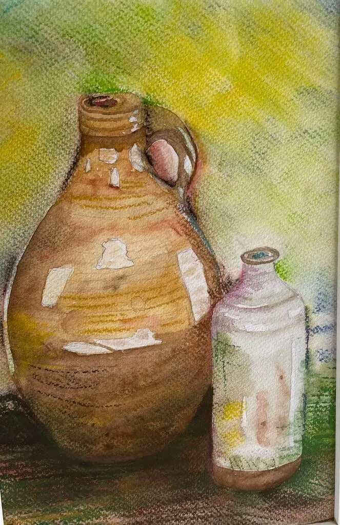 Akvarell Krukker av Jorunn Jacobsen Grangert