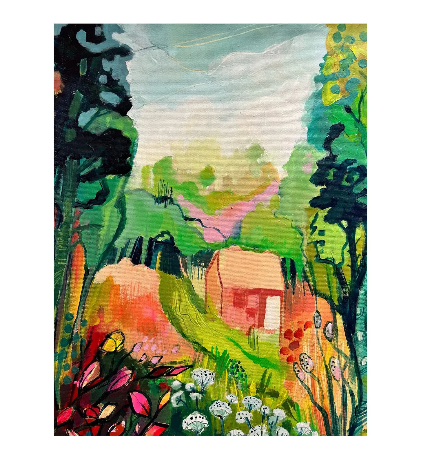 Akrylmålning Late Summer av Katie Dalros-Bingham