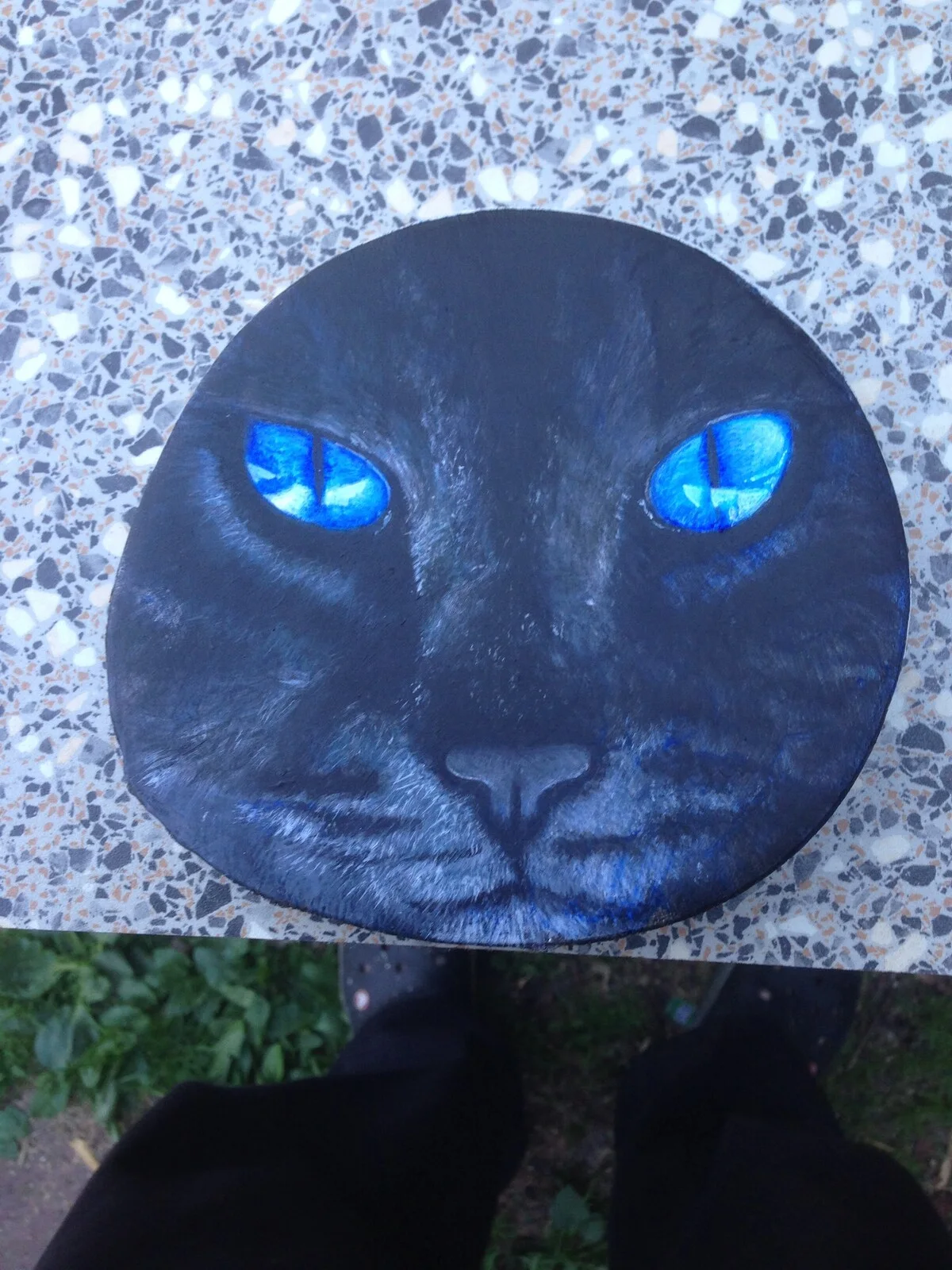 Akrylmålning Blue eyes av Dick Ockers