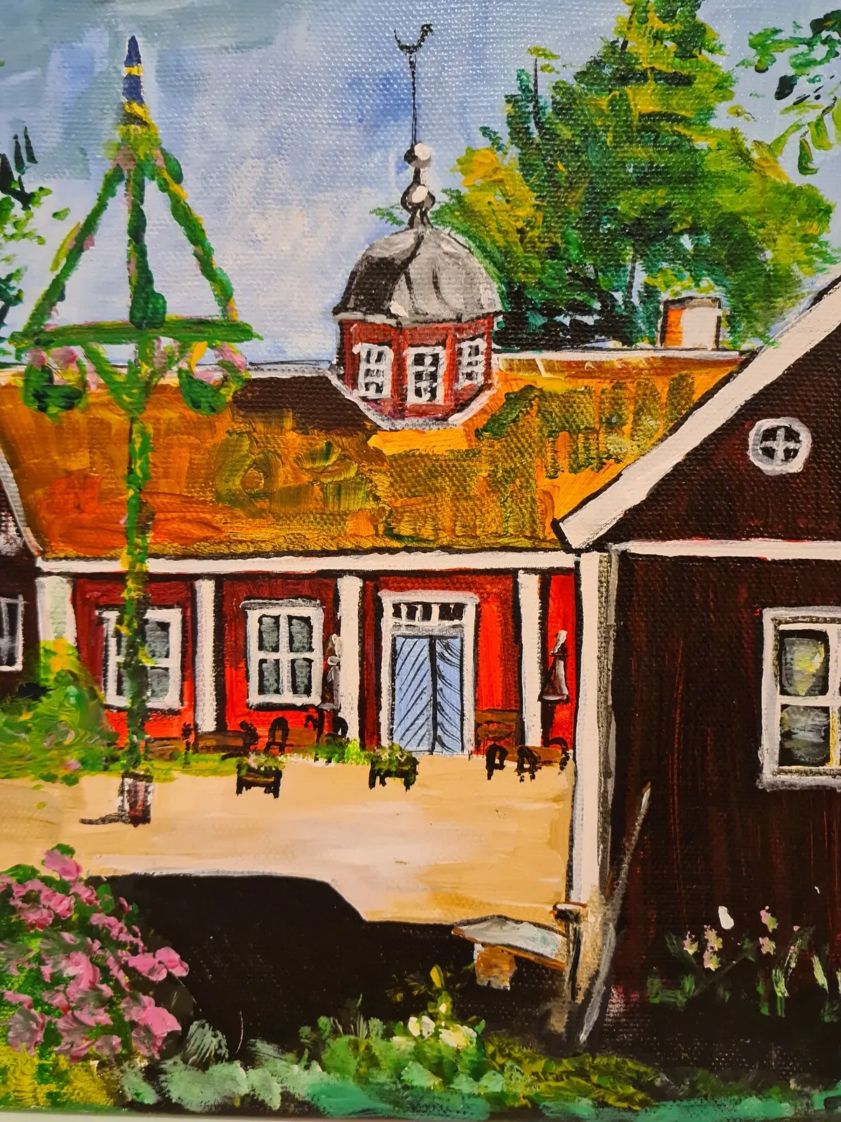 Akrylmålning Wira bruk av Ann-Christine Furustrand