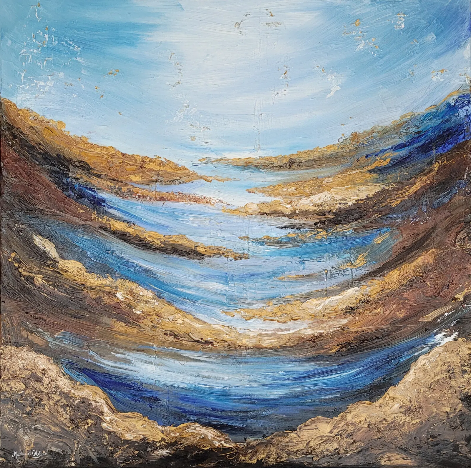 Oljemålning Finding Peace av Martina Olofsson