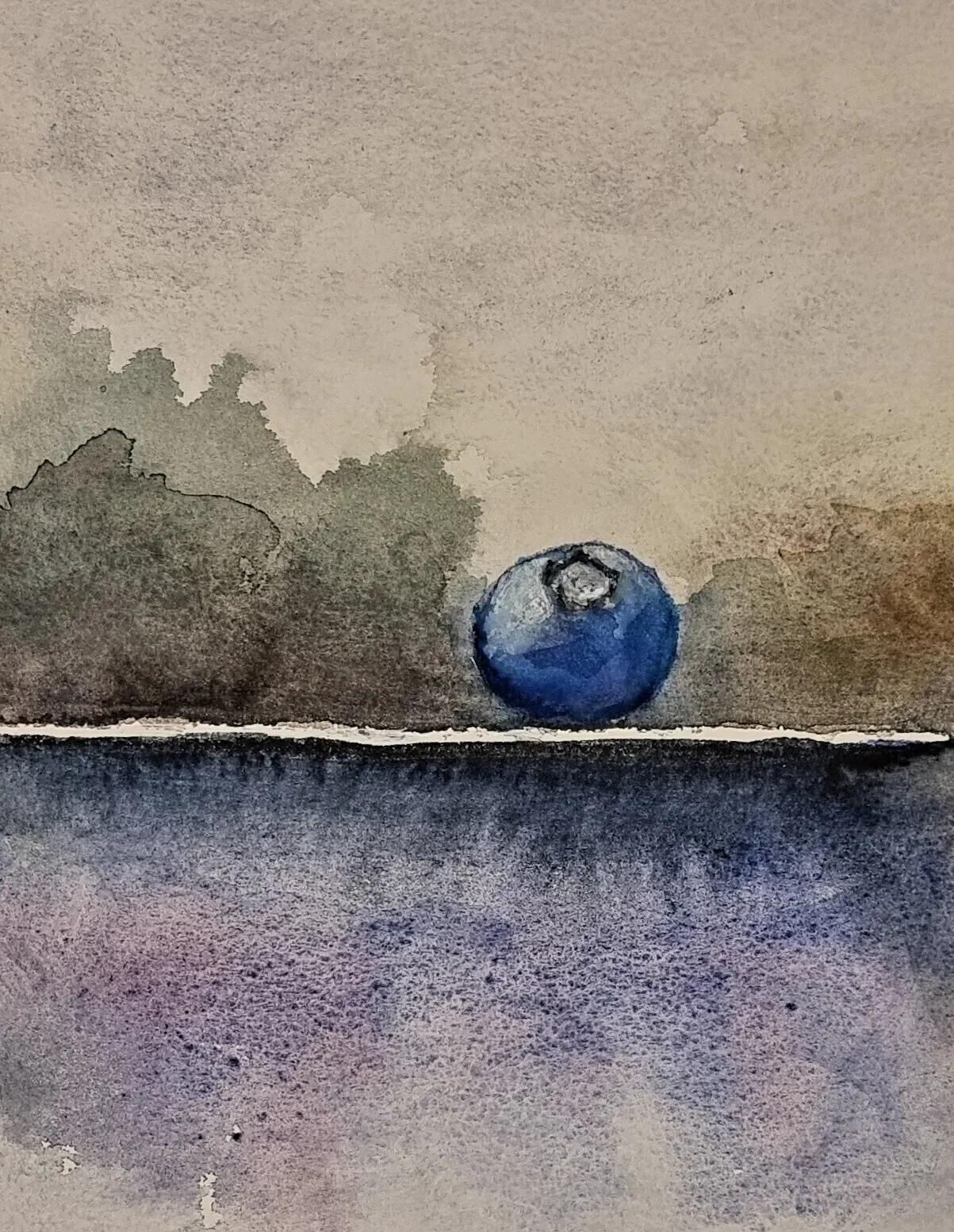 Akvarell Blueberry hill.. av Åsa Edlund
