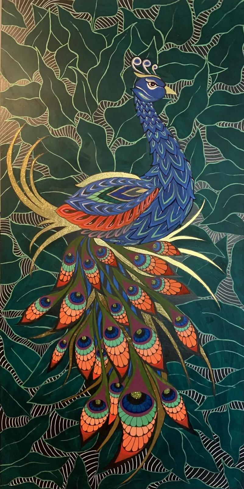Akrylmålning Påfågel av Azad Rustamov