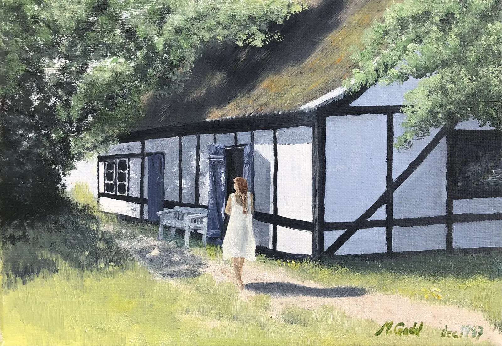 Oljemålning Ensam av Marie Gadd