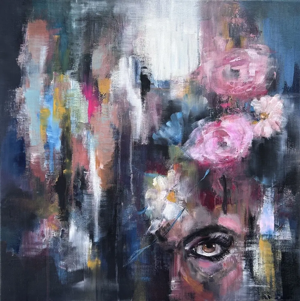 Akrylmålning Cave av Malin Hjalmarsson