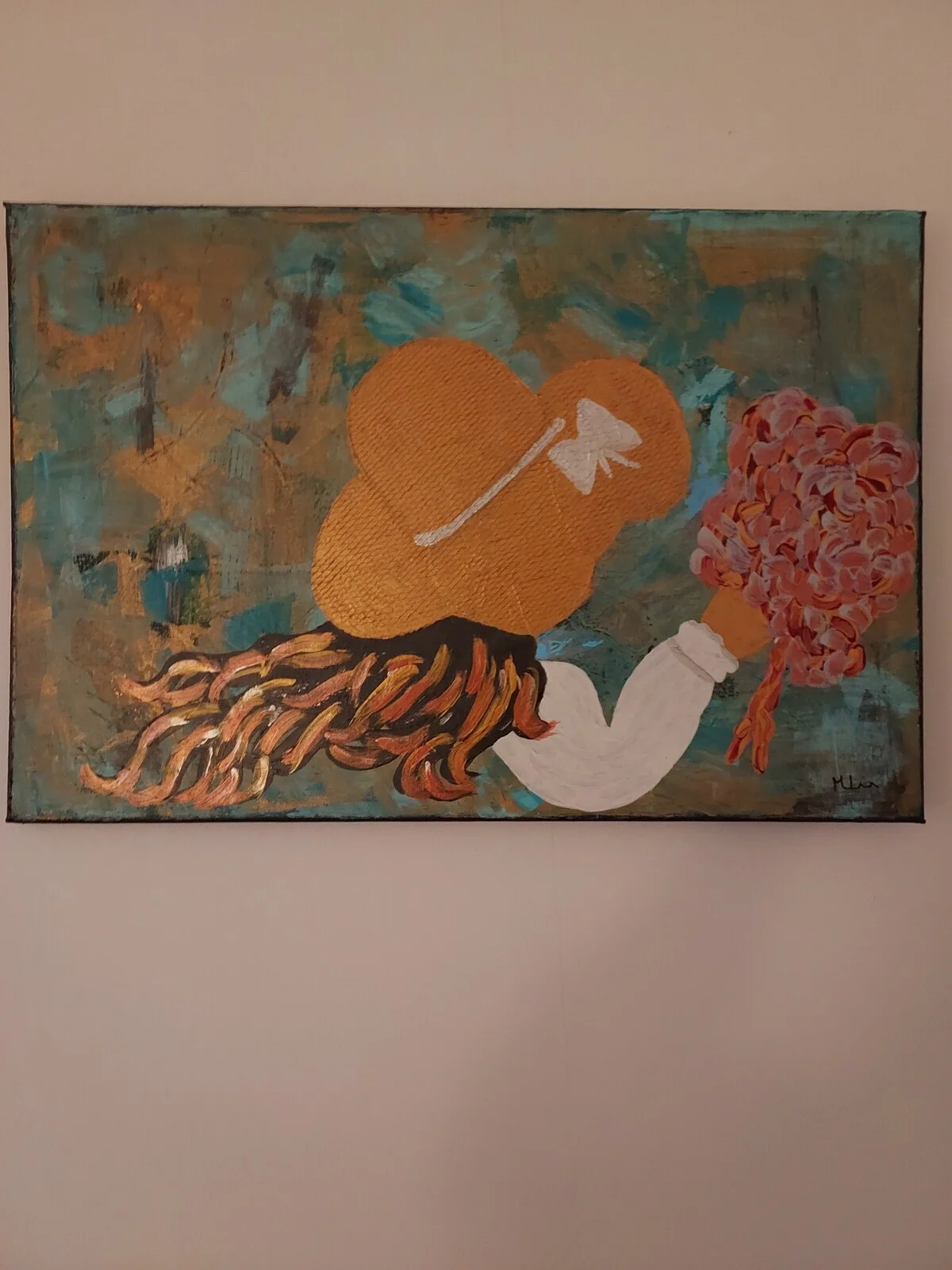 Akrylmålning Lyckodans av Marie Kalldin