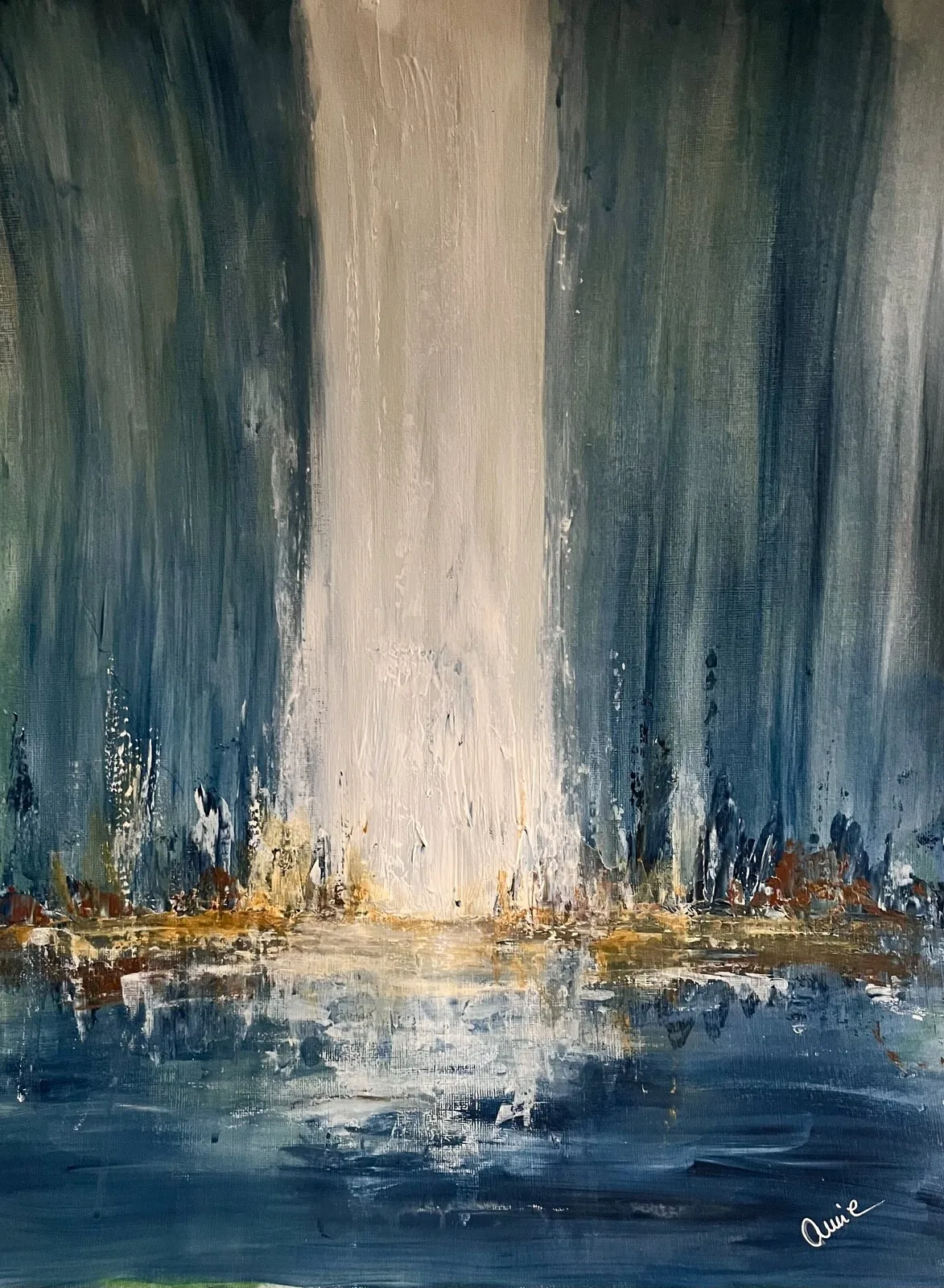 Akrylmålning A Magic Waterfall av Amie Norrman Söderman