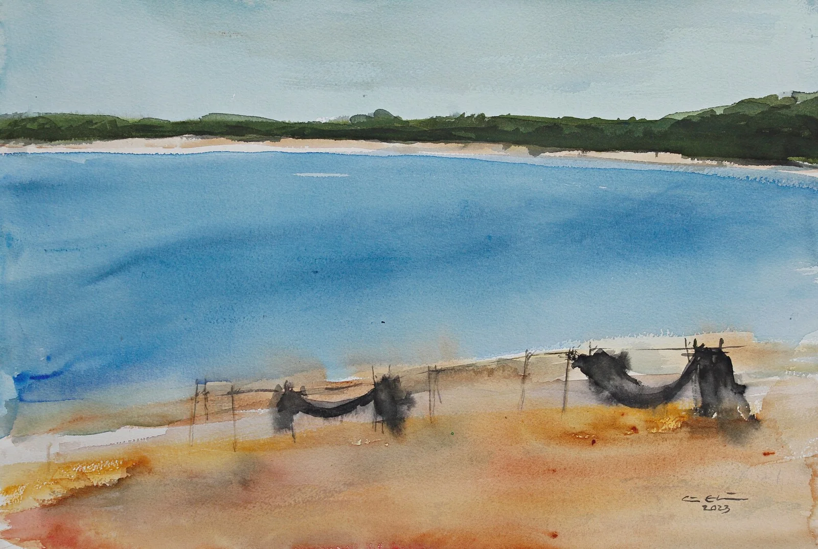 Akvarell Skötar, Helgumannen av Göran Ekström