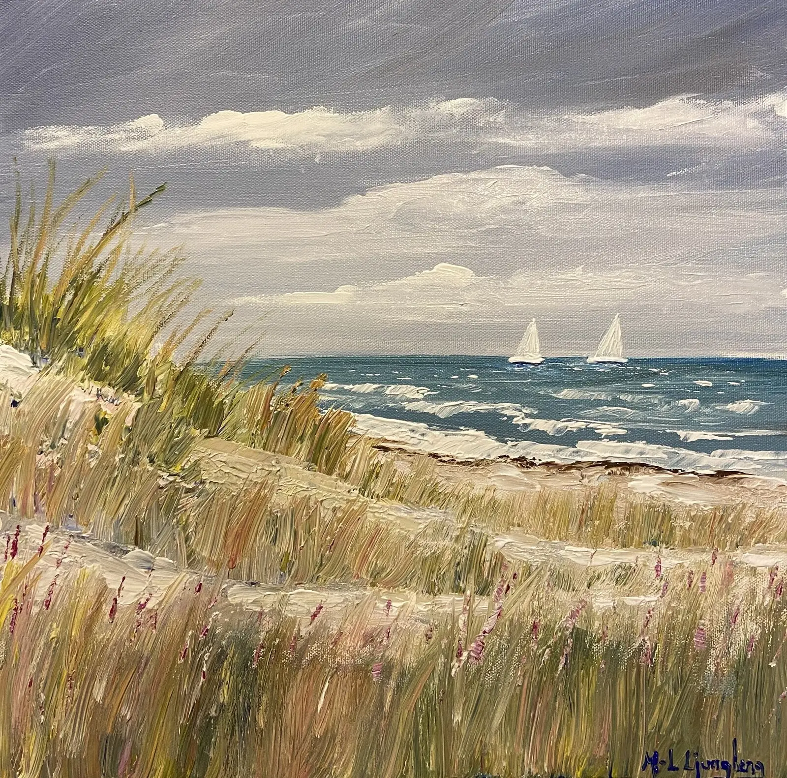 Akrylmålning Havsviken av Marie-Louise Ljungberg