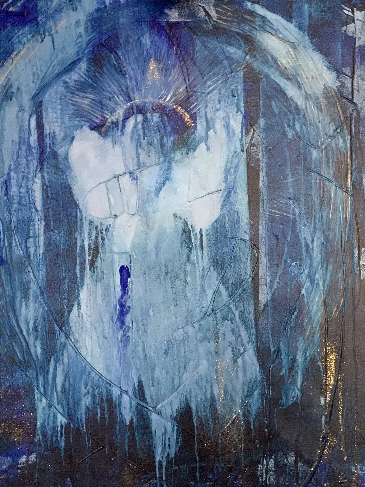 Akrylmålning Kärleken - själens språk av Monica Cederholm