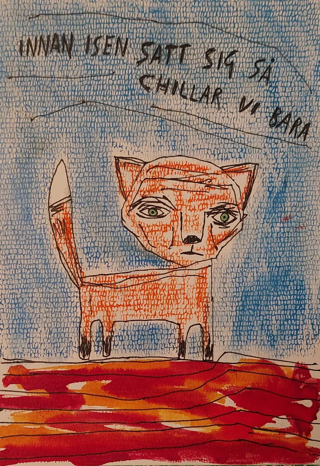 Innan isen satt sig så chillar vi bara. av Mikael Jonsson