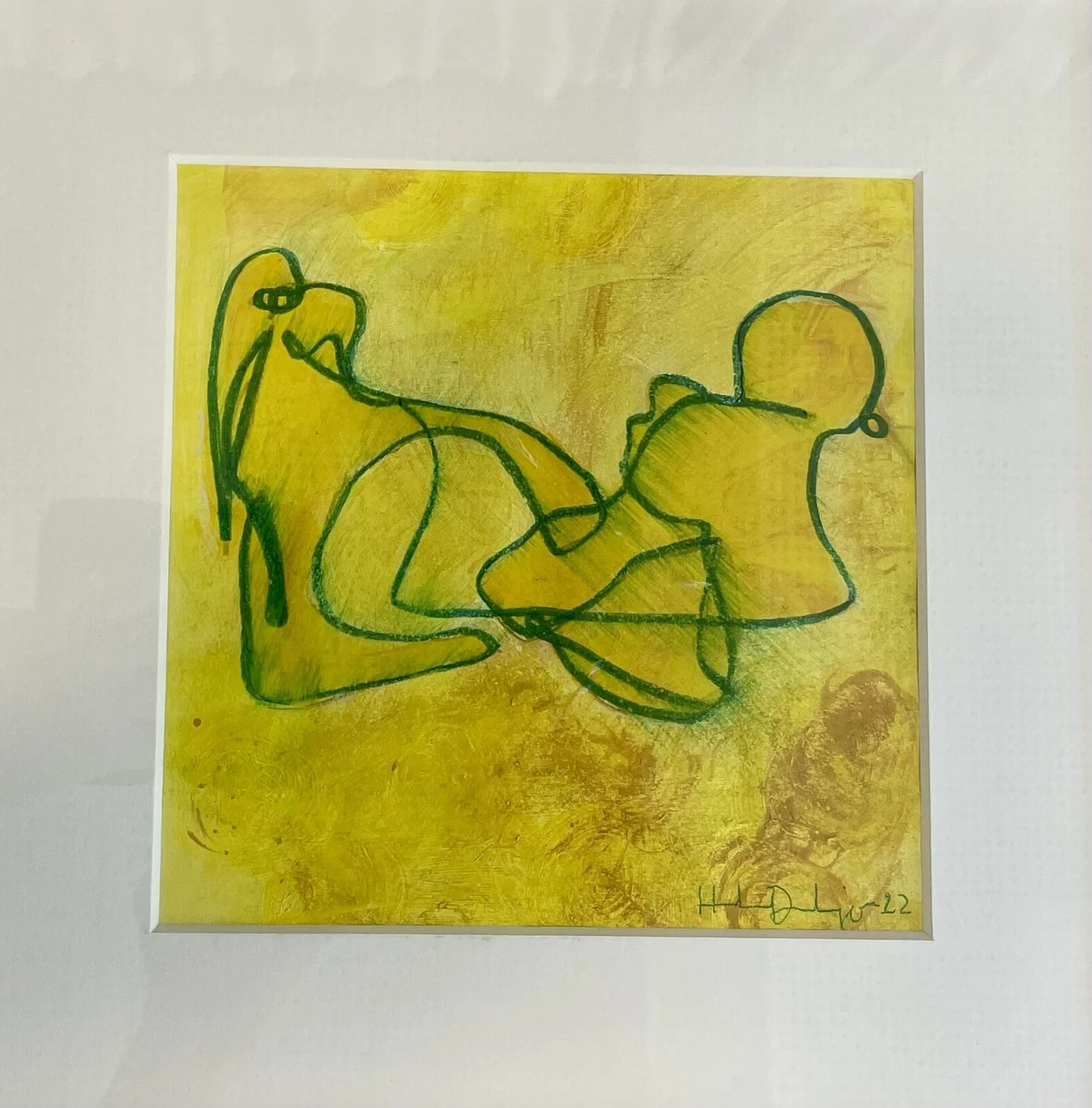 Akrylmålning Konversation av Helene Dahlsjö