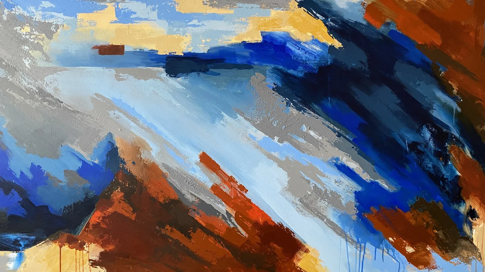 Akrylmålning November av Tetiana Cherniavska