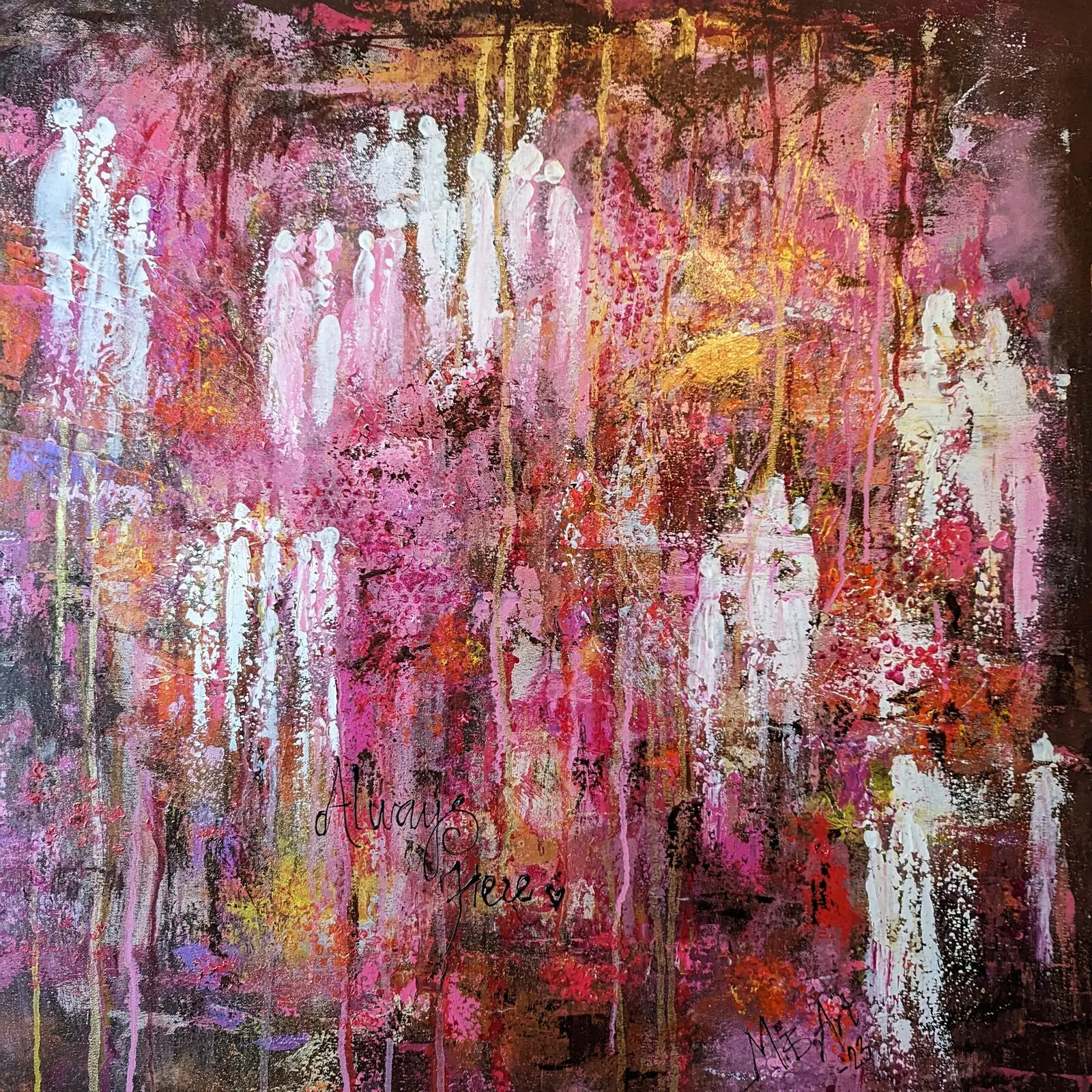 Akrylmålning Always here av Marie Bergwall