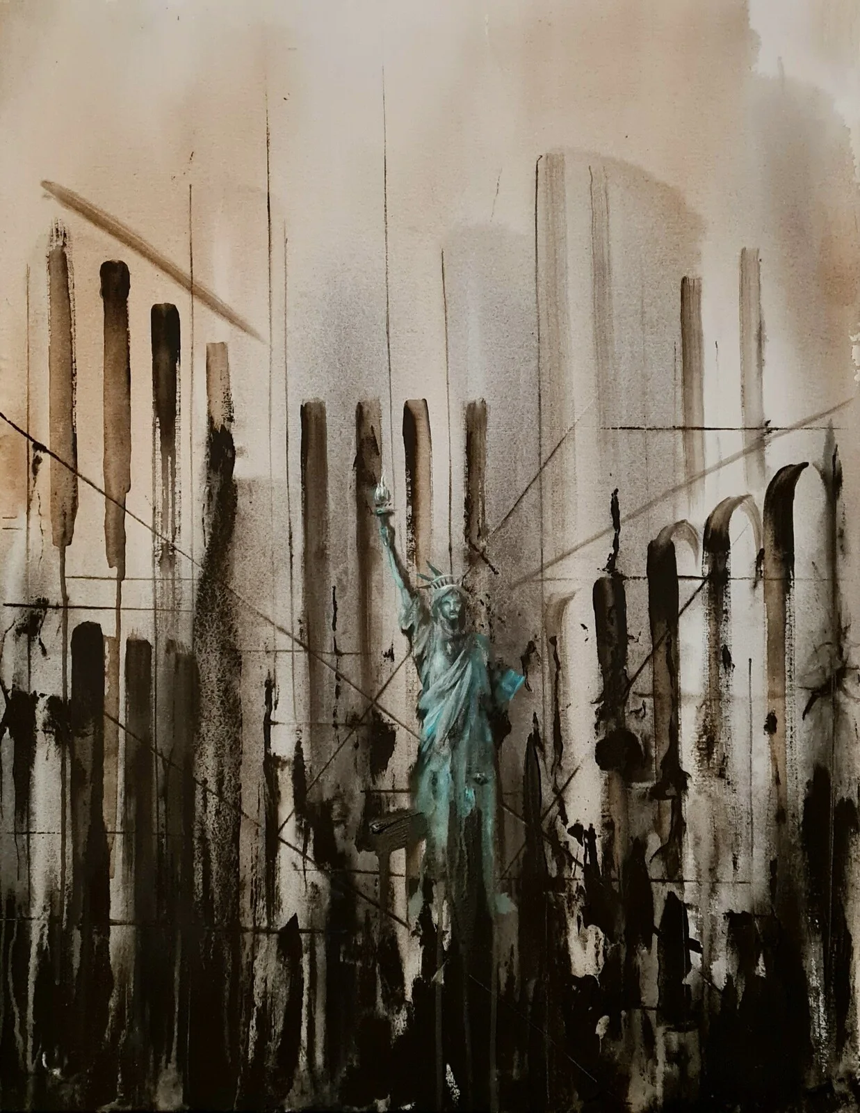 Akrylmålning - Babylon - av Mimmi MPs ArtCreations Pettersson