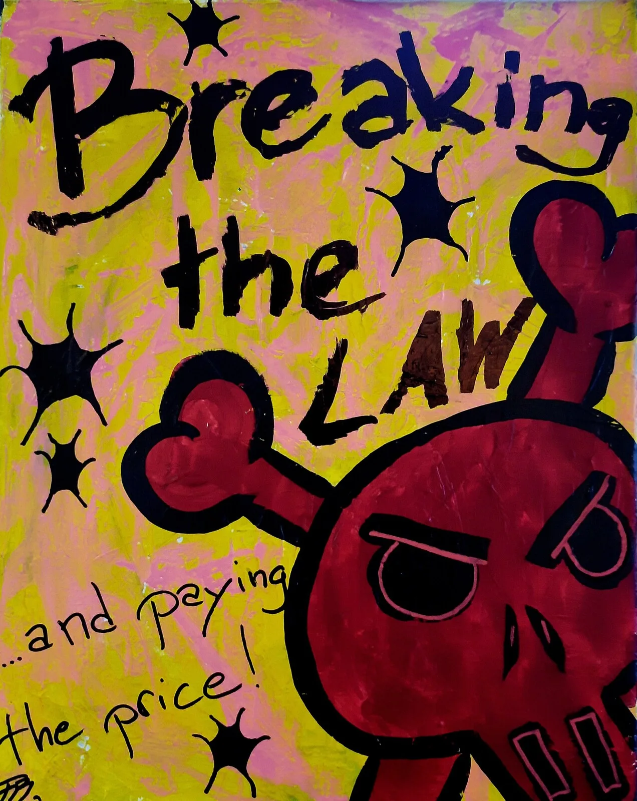 Akrylmålning Nr 365, Lawless scull av Fredrik Bülow