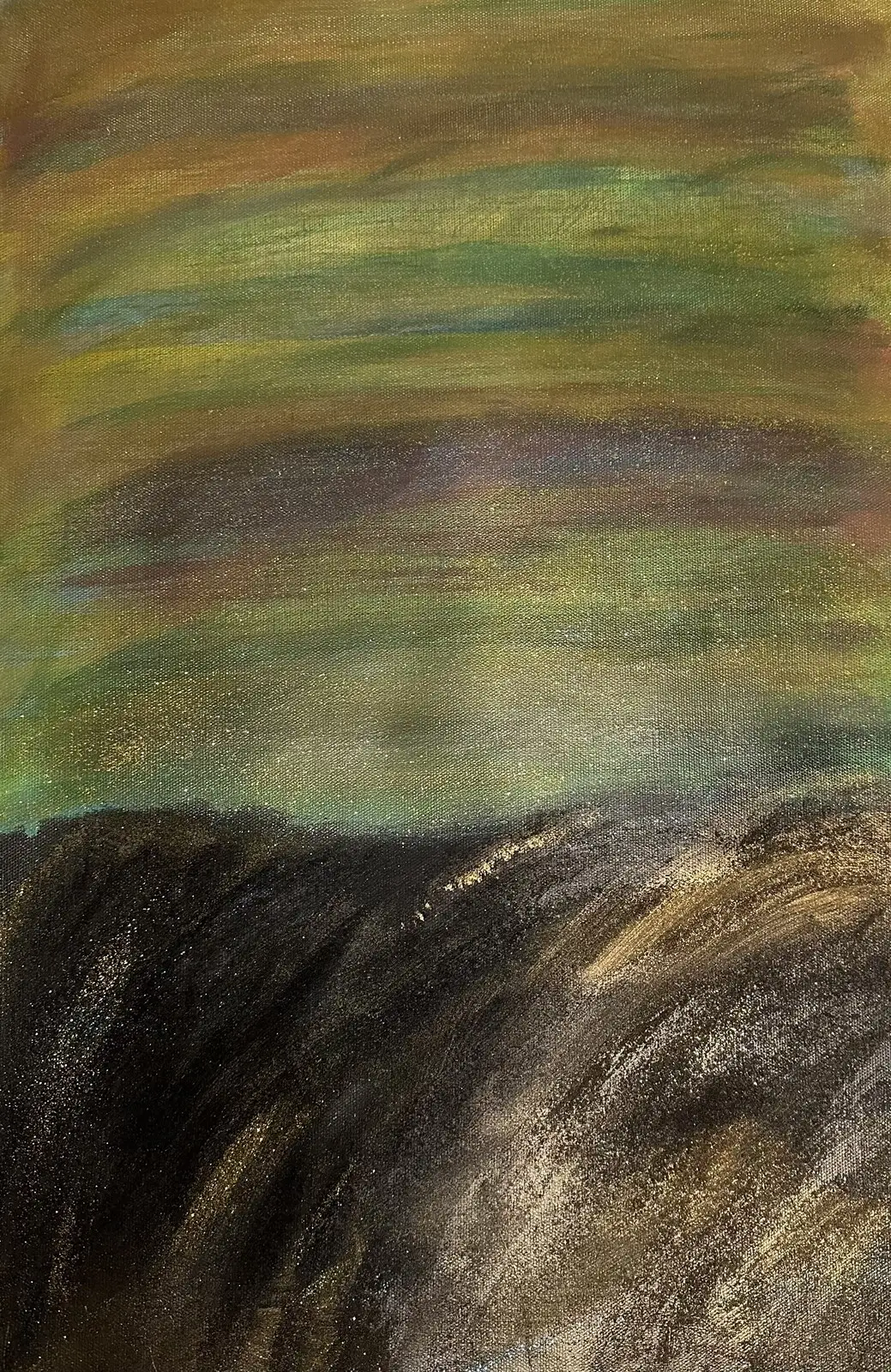 Akrylmålning Glittrande land av Sedi Ebrahimi