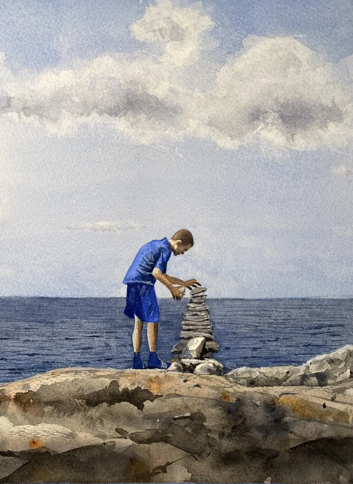 Akvarell Fårö, Sweden av Jesper Hörberg